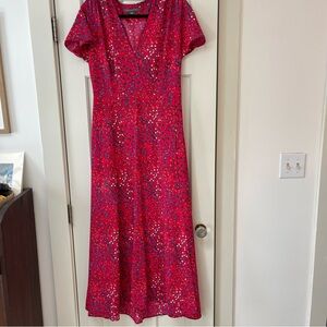 French Connection Red and Blue Floral Maxi Dress